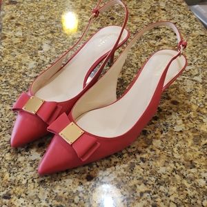 Red Cole Haan Kitten Heel 👠